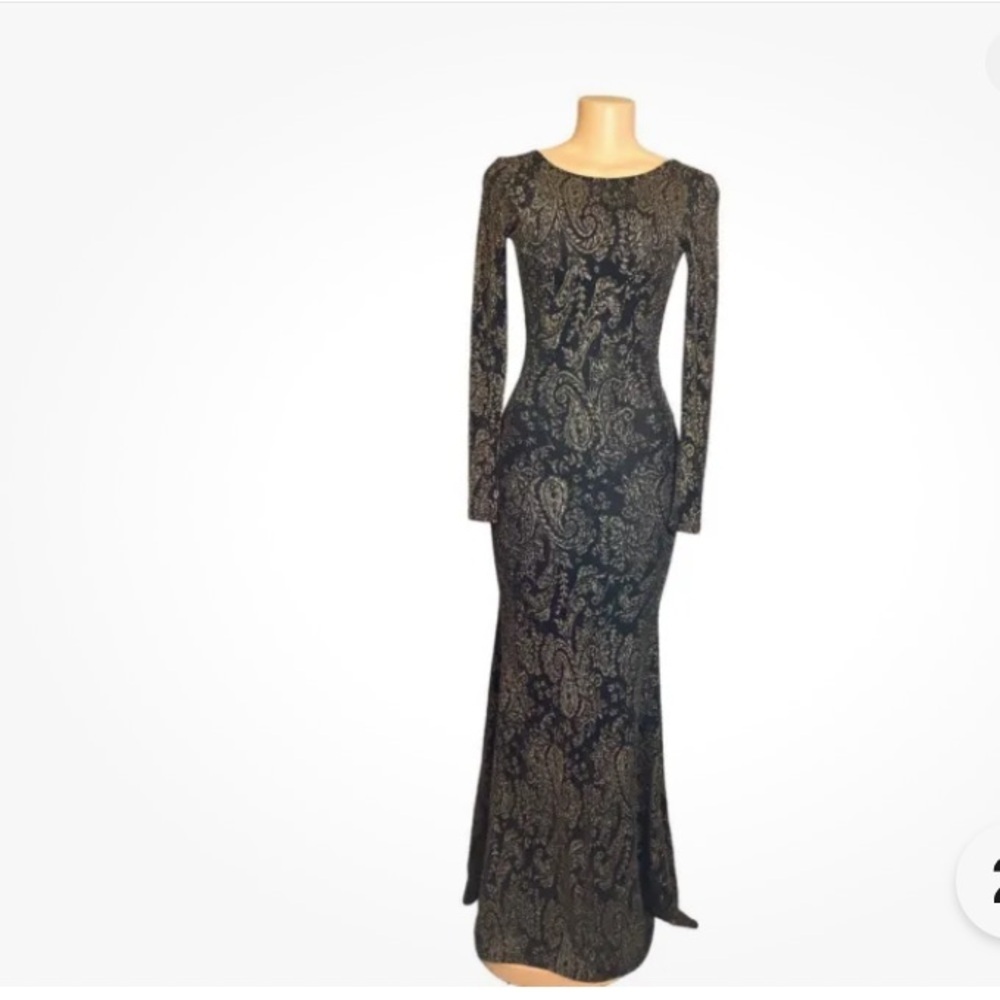 Windsor Black/Golden dress M